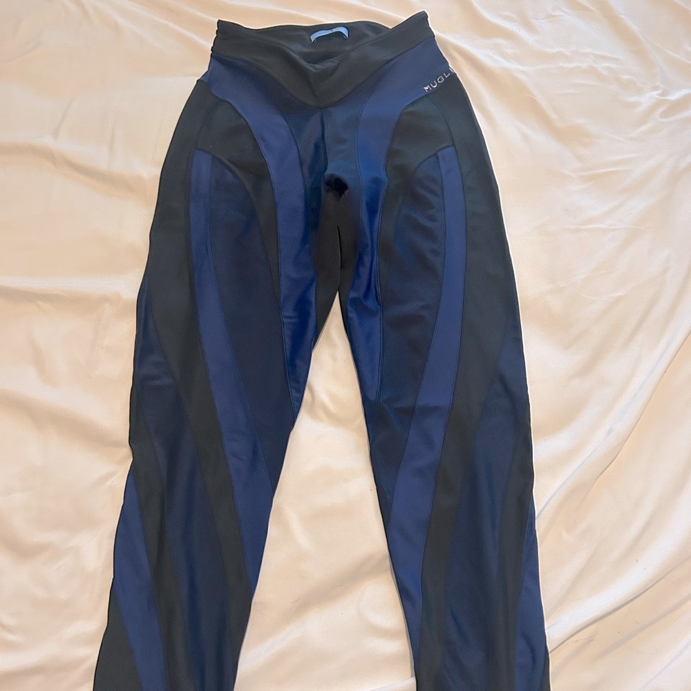 Thierry Mugler Sheer Spiral Stirrup Leggings